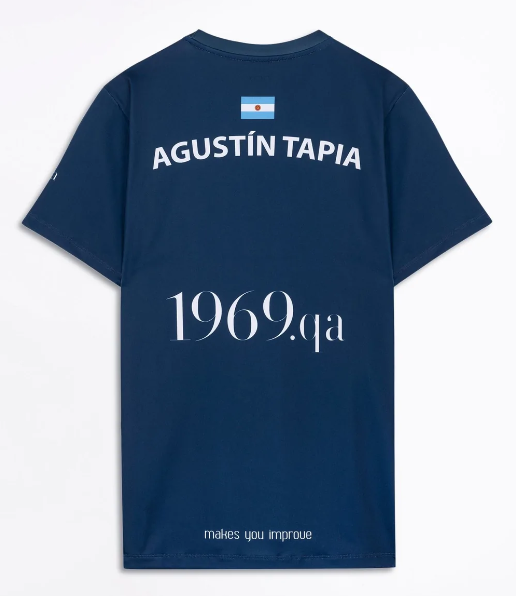 Camiseta de Pádel Oficial de Agustín Tapia 2022/23 - Azul Marino