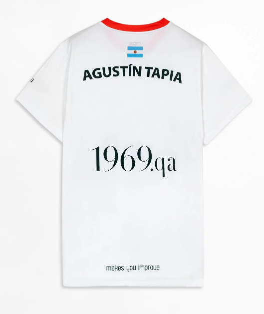 Camiseta de Pádel Oficial de Agustín Tapia 2022/23 - Blanco
